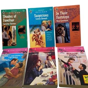 * Harlequin Romance Book Bundle of 6 Large Print vintage 1980 & 1990